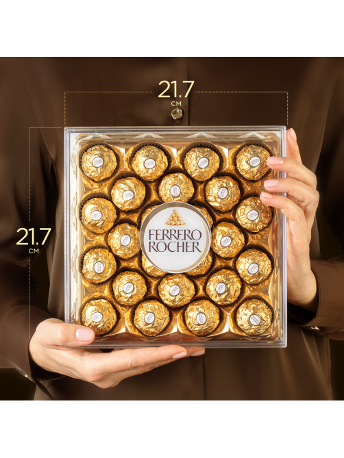 Набор конфет Ferrero Rocher хрустящие из молочного шоколада, 300г
