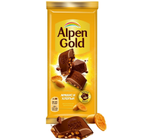 Шоколад Alpen Gold Арахис-хлопья, 80г
