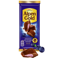 Шоколад молочный Alpen Gold черника-йогурт, 80г