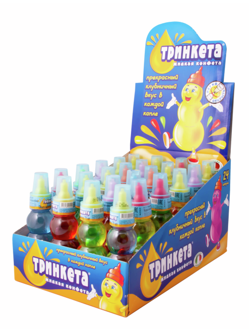 Жидкая конфета Тринкета со вкусом клубники безалкогольный негазированный напиток, 70г х 24 шт