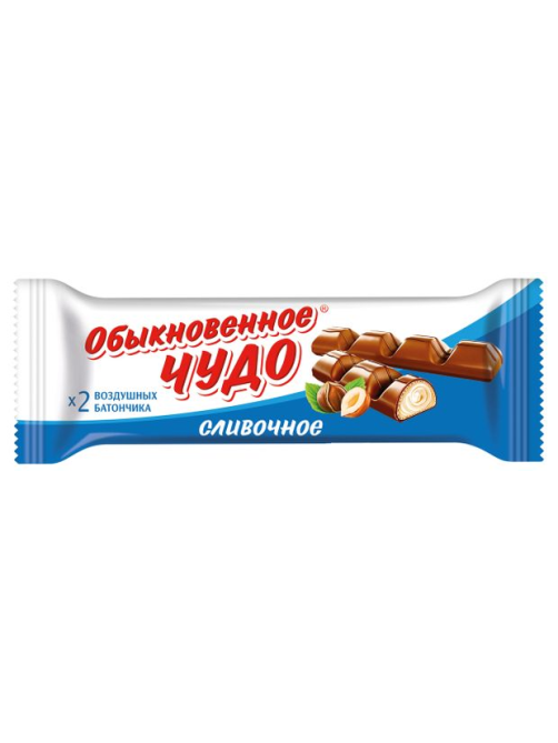Батончик Славянка Обыкновенное чудо вафельный сливочный, 55г