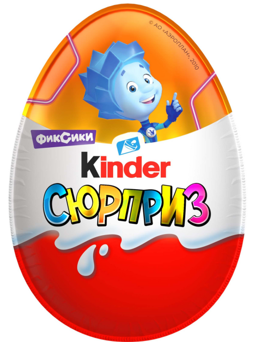 Шоколадное яйцо Kinder Сюрприз с игрушкой внутри коллекция Фиксики, 20г