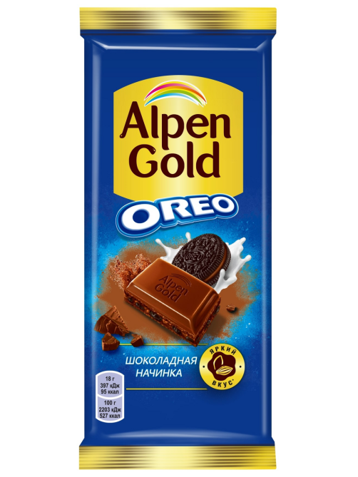 Шоколад Alpen Gold Oreo молочный, 85г