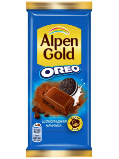 Шоколад Alpen Gold Oreo Шоколадная начинка молочный, 85г