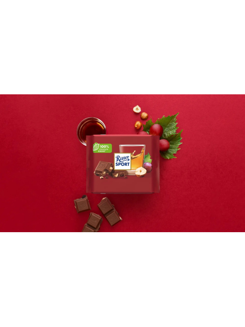 Шоколад Ritter Sport молочный ром-изюм-орех, 100г