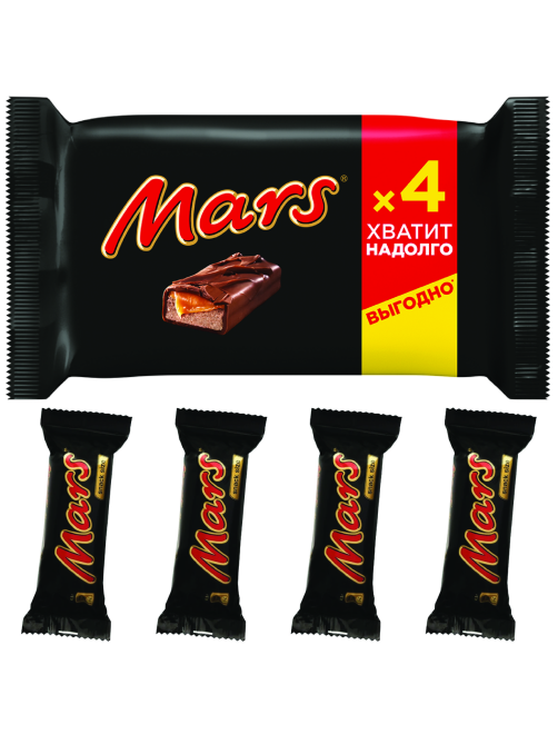 Батончик шоколадный Mars (40.5г х 4шт), 162г