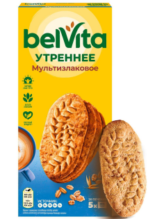 Печенье Belvita Утреннее со злаками, 225г