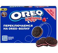 Печенье сэндвич Oreo с какао и клубничной начинкой, 228г