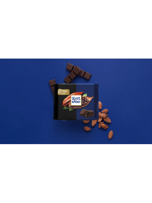 Шоколад Ritter Sport Темный 74% какао с насыщенным вкусом из Перу, 100г