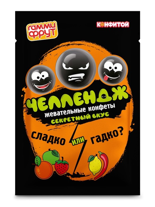 Конфета жевательная Конфитой Гамми фрут челлендж, 15г x 30 шт