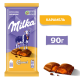 Шоколад Milka молочный с карамельной начинкой, 90г
