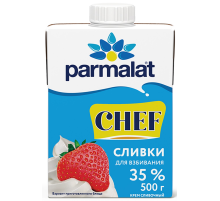 Сливки Parmalat Chef ультрапастеризованные для взбивания 35%, 500г