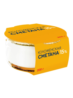 Сметана Коломенское 15%, 200г
