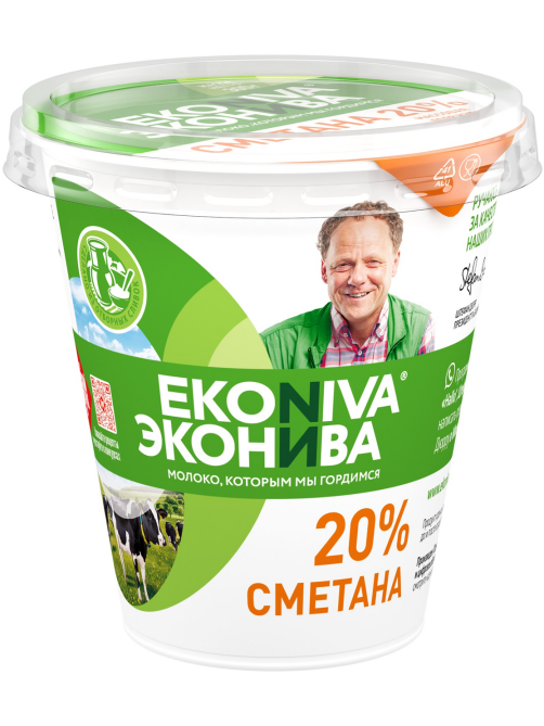 Сметана Эконива 20%, 300г