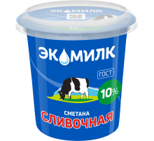Сметана Экомилк 10%, 300г