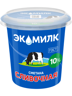 Сметана Экомилк 10%, 300г