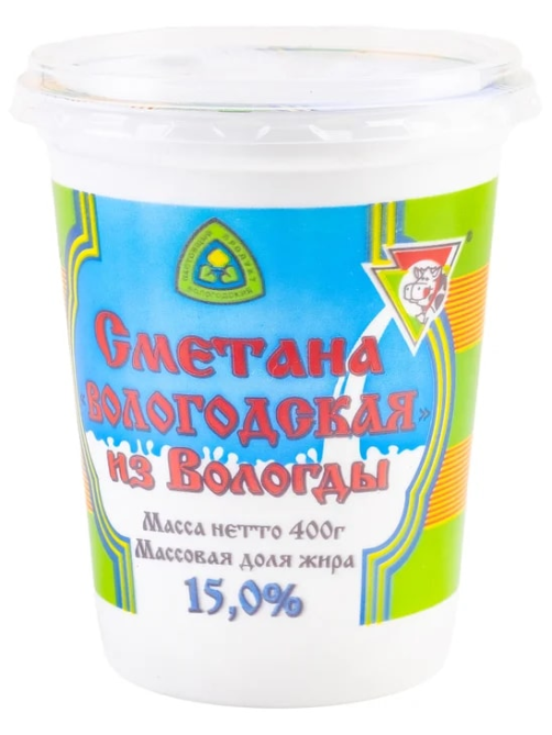 Сметана Из Вологды Вологодская 15%, 400г