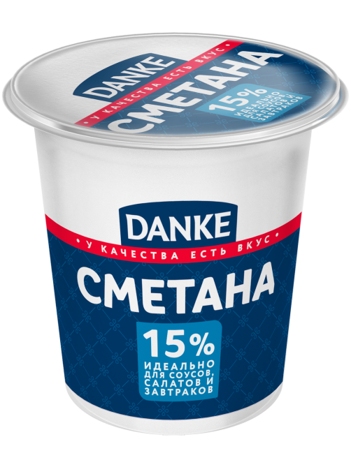 Сметана Danke 15%, 300г