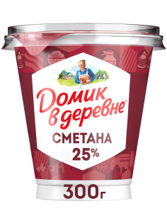 Сметана Домик в деревне 25%, 300г