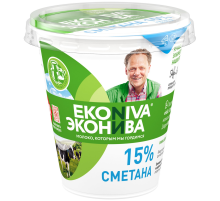 Сметана Эконива 15%, 300г