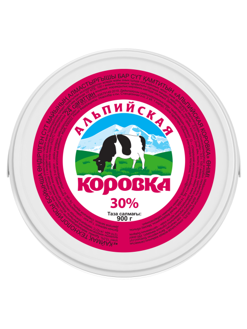 Продукт сметанный Альпийская коровка 30%, 900г