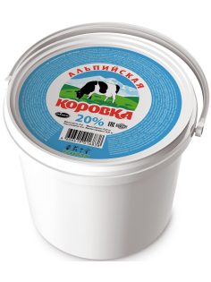 Продукт сметанный Альпийская коровка 20%, 5кг