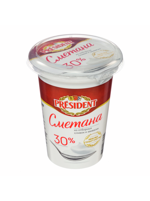 Сметана President 30%, 350г