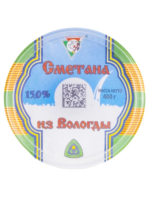 Сметана Из Вологды Вологодская 15%, 400г