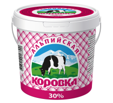 Продукт сметанный Альпийская коровка 30%, 900г