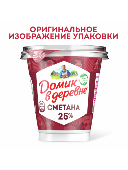 Сметана Домик в деревне 25%, 300г