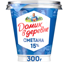 Сметана Домик в деревне 15%, 300г