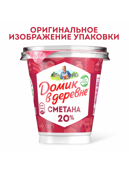 Сметана Домик в деревне 20%, 300г