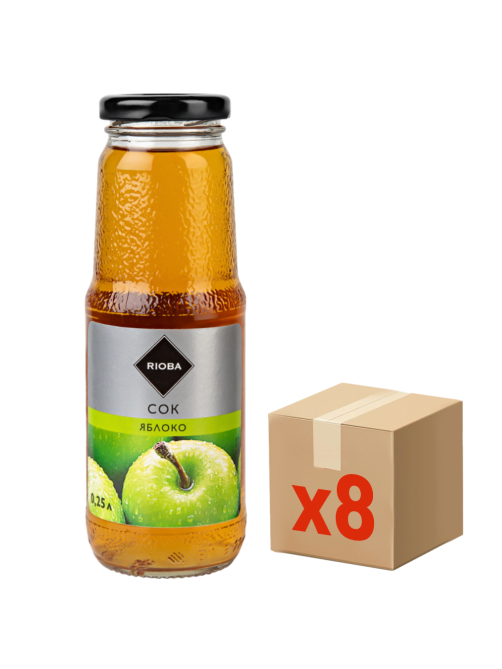 RIOBA Сок яблочный, 250мл x 8 шт
