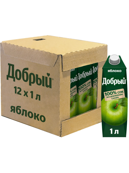 Сок Добрый яблочный, 1л