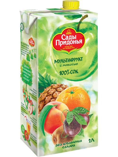 Сок Сады Придонья мультифруктовый с мякотью, 2л