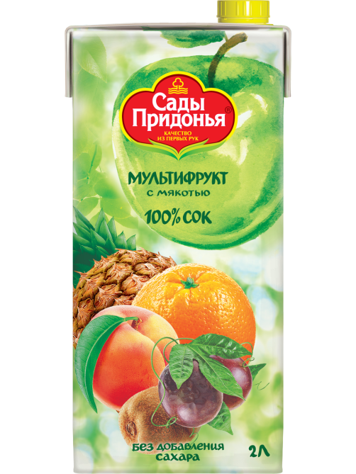 Сок Сады Придонья мультифруктовый с мякотью, 2л