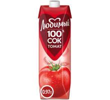 Сок Любимый томатный с мякотью, 970мл