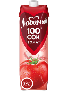 Сок Любимый томатный с мякотью, 970мл