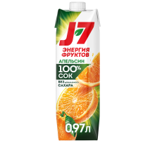 Сок J7 апельсиновый с мякотью, 970мл