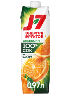 Сок J7 апельсиновый с мякотью, 970мл