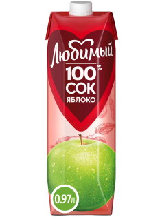 Сок Любимый яблоко, 970мл