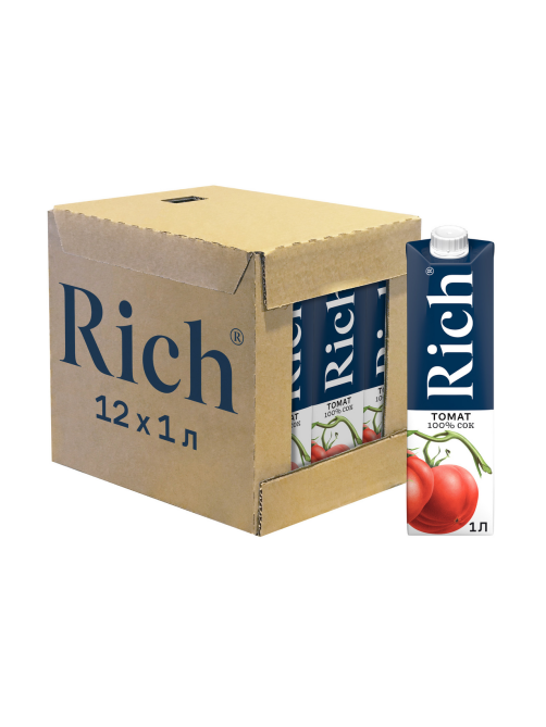 Сок Rich томатный с мякотью, 1л