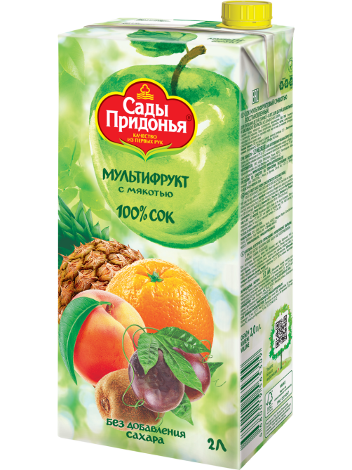 Сок Сады Придонья мультифруктовый с мякотью, 2л