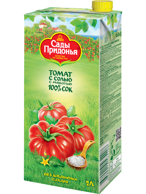 Сок Сады Придонья томатный с мякотью, 2л