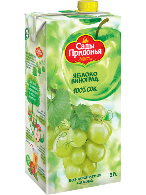 Сок Сады Придонья яблоко и виноград, 2л