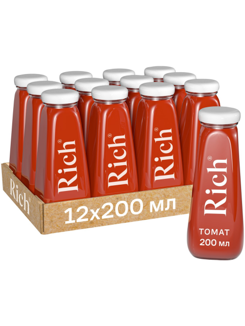 Сок Rich томатный с мякотью, 200мл