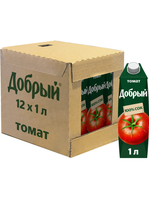 Сок Добрый томатный с мякотью, 1л