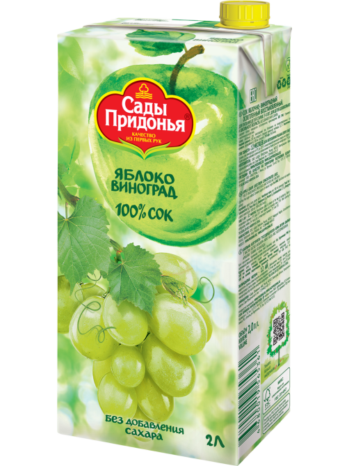 Сок Сады Придонья яблоко и виноград, 2л