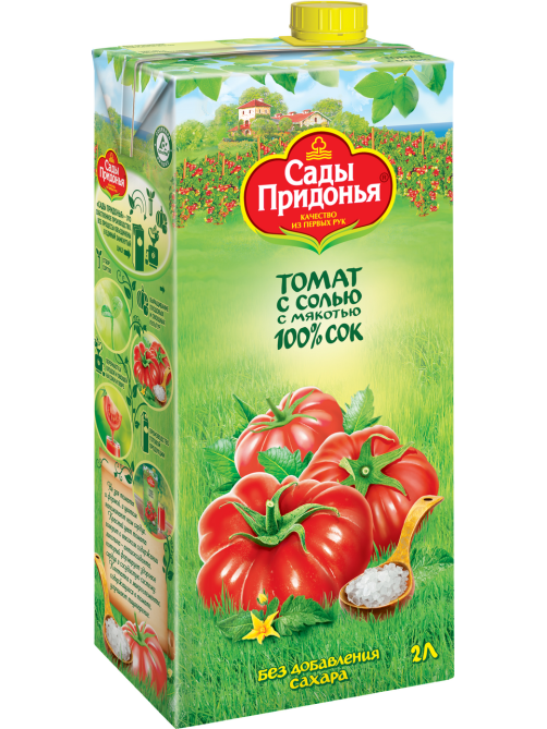 Сок Сады Придонья томатный с мякотью, 2л