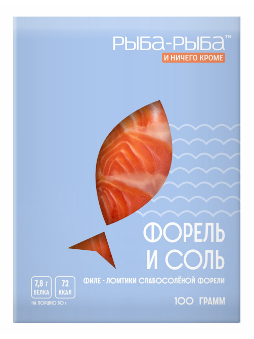 Форель Рыба-Рыба филе-ломтики слабосоленая, 100г